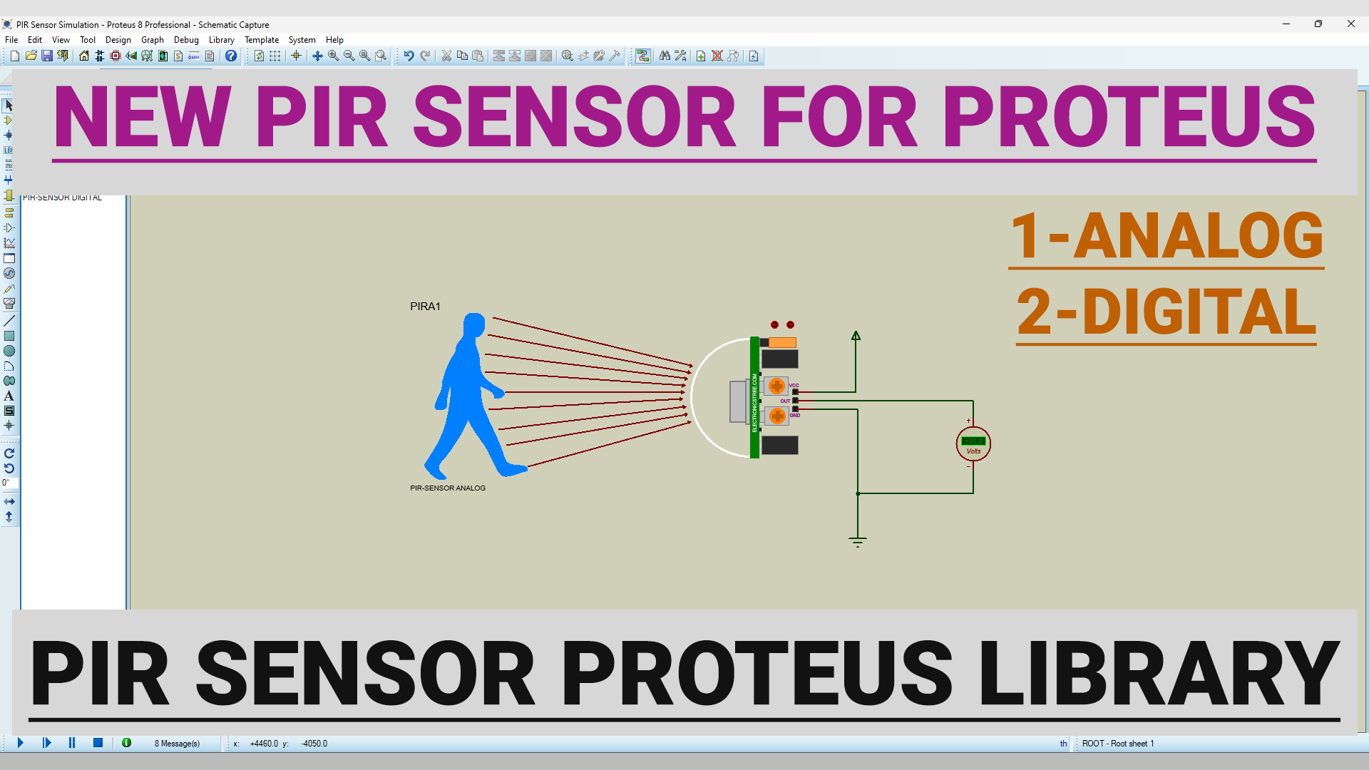 Read more about the article New PIR Sensor Proteus Library  | Explore Our Dynamic PIR Sensor Library for Proteus8