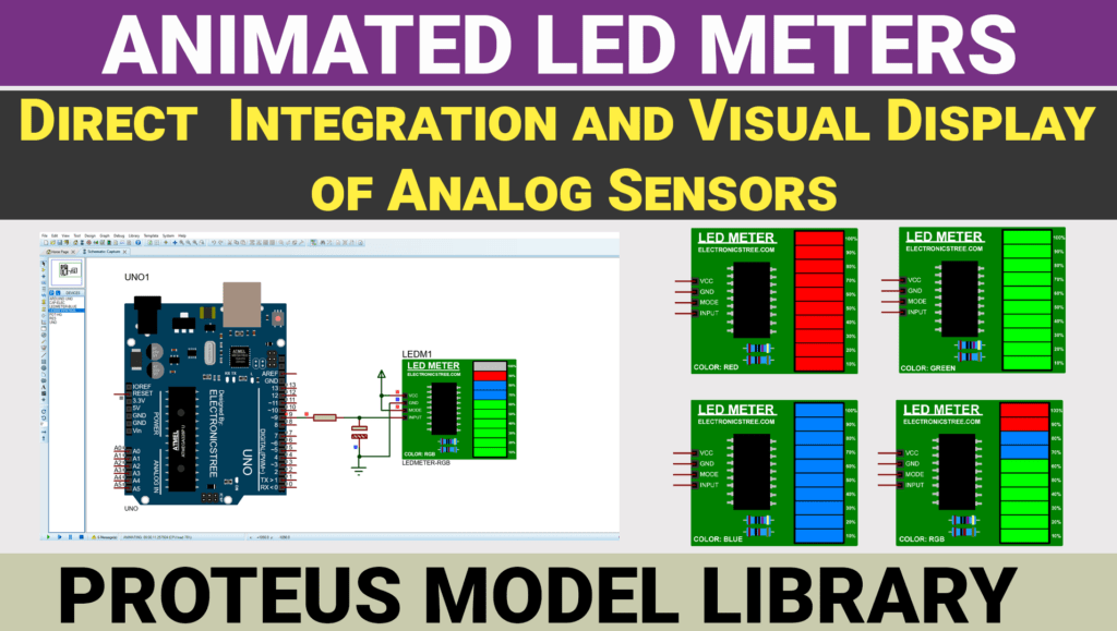 Led Meter Proteus Model Library : Animated Meter With 10 Leds Bar 