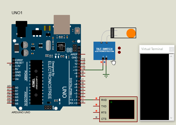 Ball Tilt Switch Sensor with Arduino
