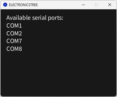 GUI for Arduino - Display of Serial Ports