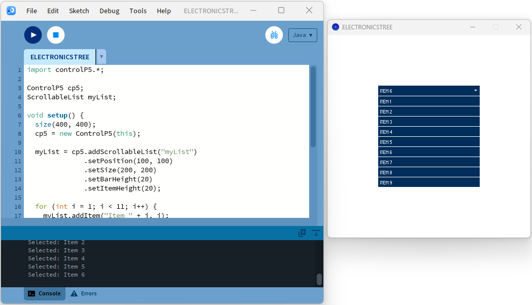 GUI for Arduino - Dropdown Menu Demo