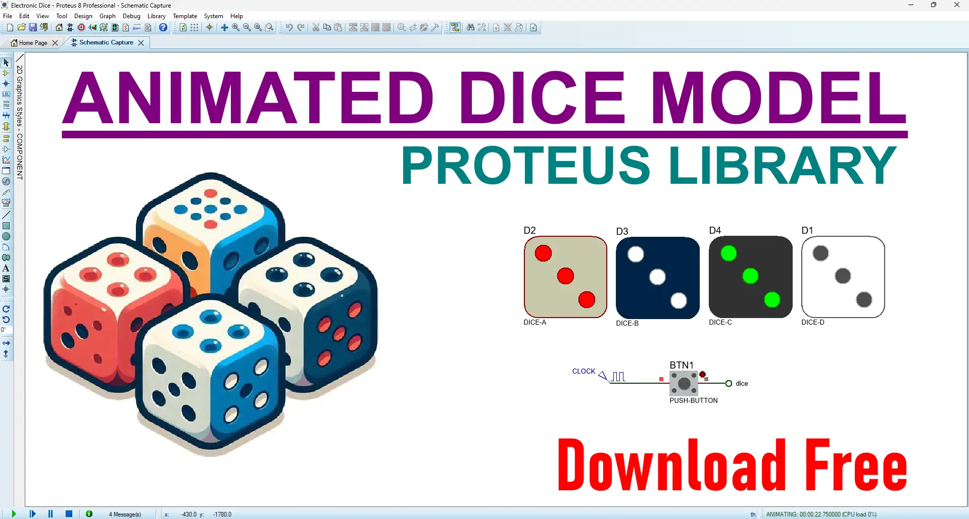 Read more about the article Animated Electronic Dice Model for Proteus8