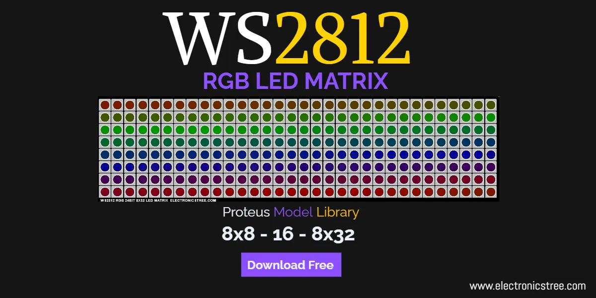 You are currently viewing New WS2812 LED Matrix Models Proteus 8 Library | Free Download