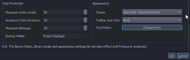 Proteus 9 Theme Selection