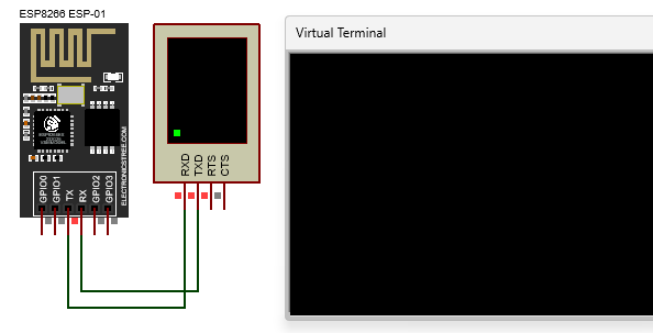 ESP-01 Proteus Simulation - Check Network Connectivity