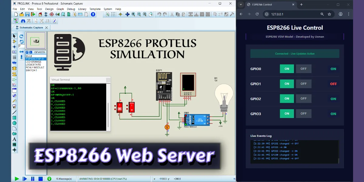 You are currently viewing How to Easily Simulate ESP8266 Web Server in Proteus